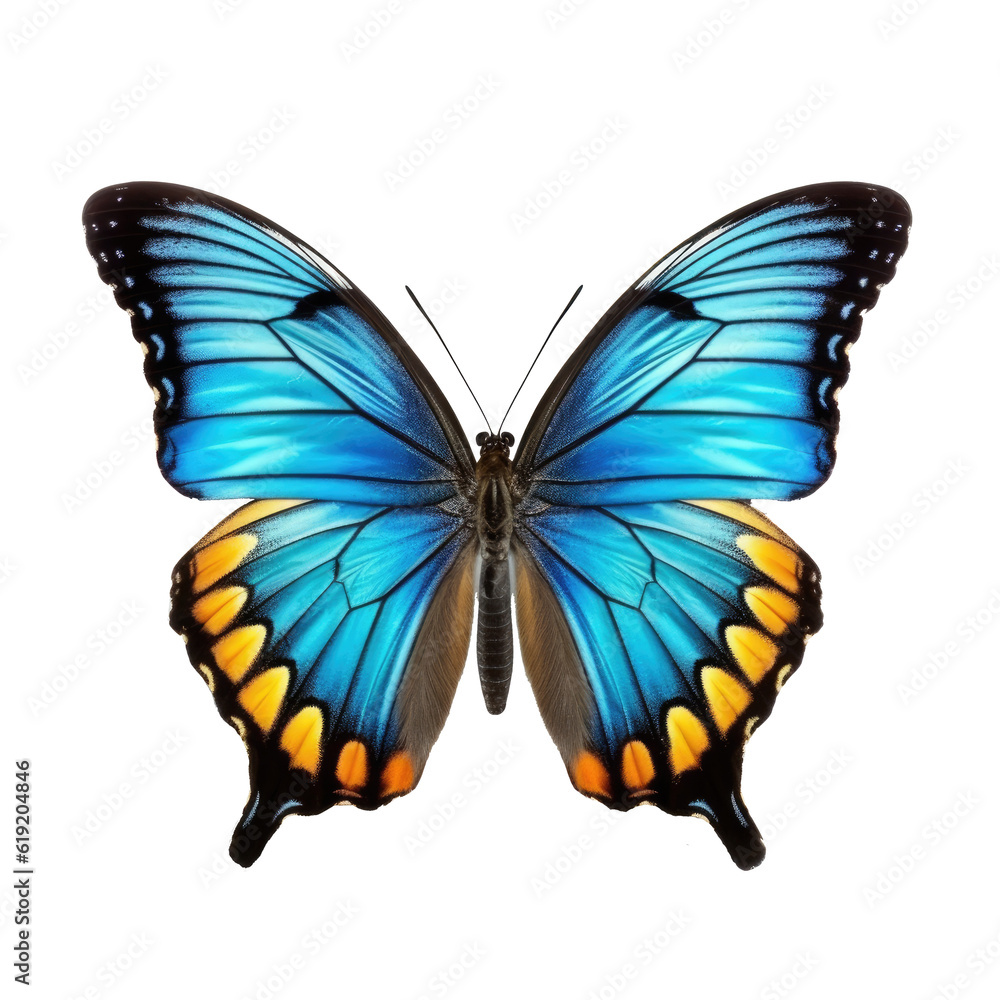Obraz premium Butterfly isolated on transparent background. Generative ai