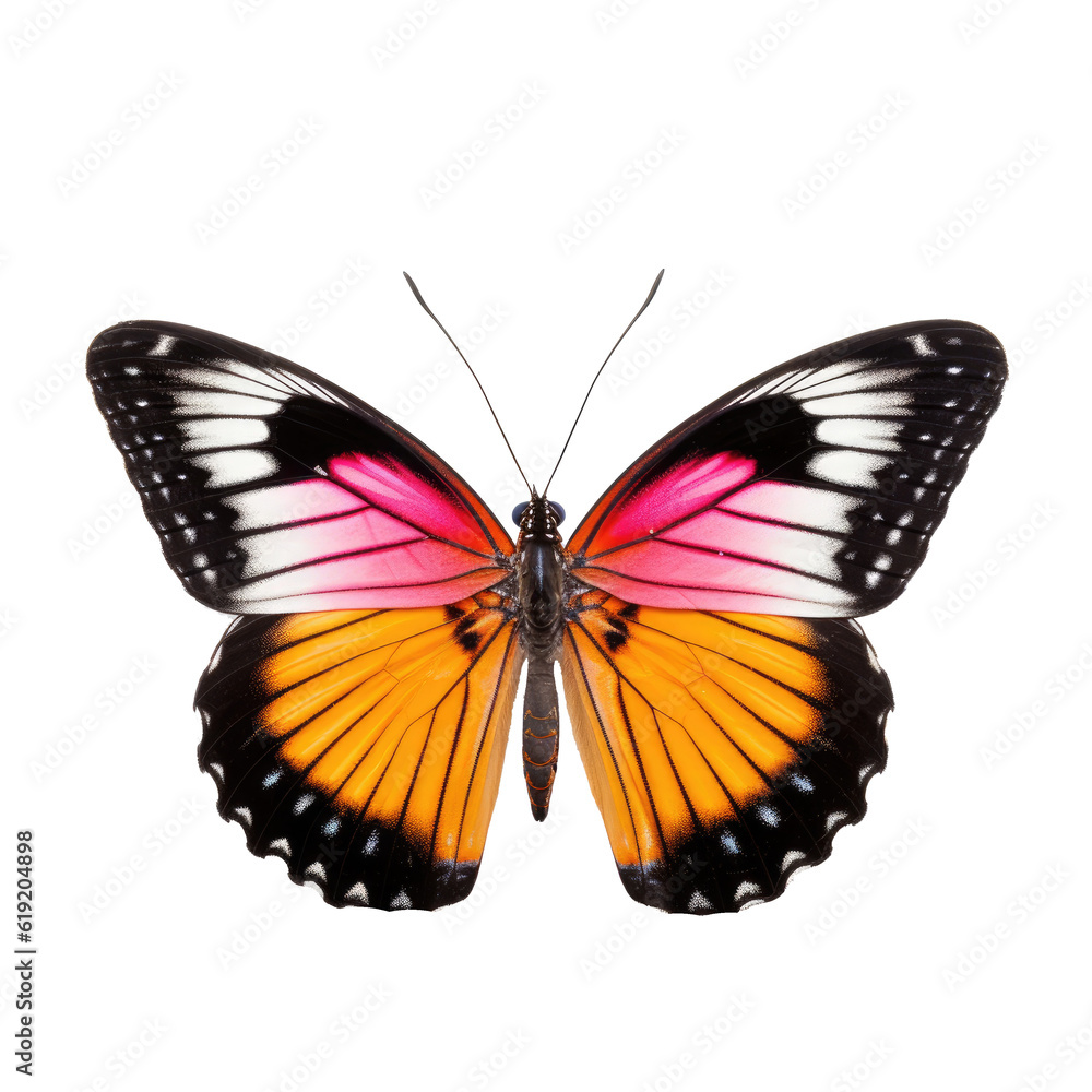 Fototapeta premium Butterfly isolated on transparent background. Generative ai