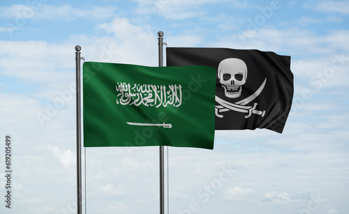 Фотография Pirate and Saudi Arabia, KSA flag