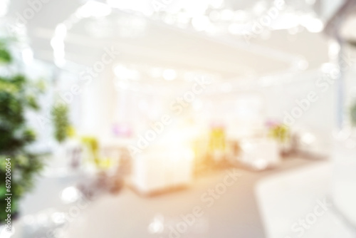Blurred business background  MODERN DEFOCUSED INTERIOR WITH CITY LIGHTS REFLECTIONS