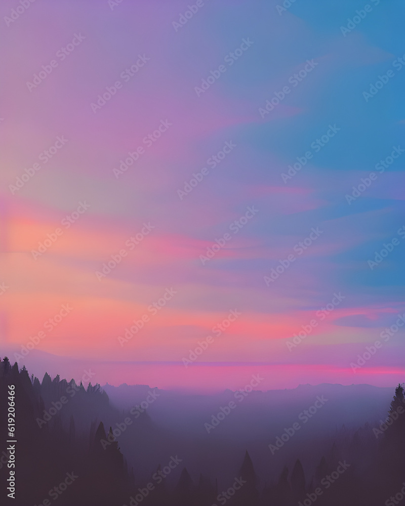 Obraz premium sunset in the mountains