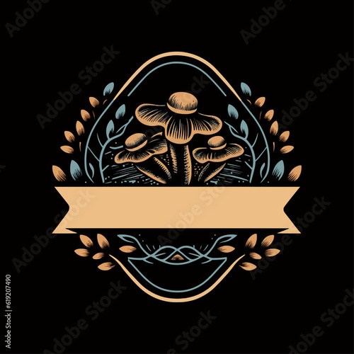 Artisan Mushroom Vector Logo