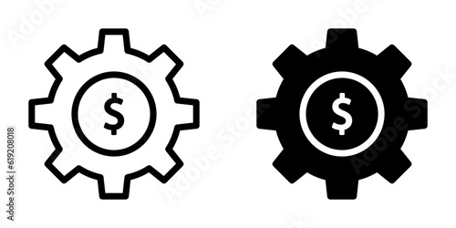 Gear icon. sign for mobile concept and web design. vector illustration