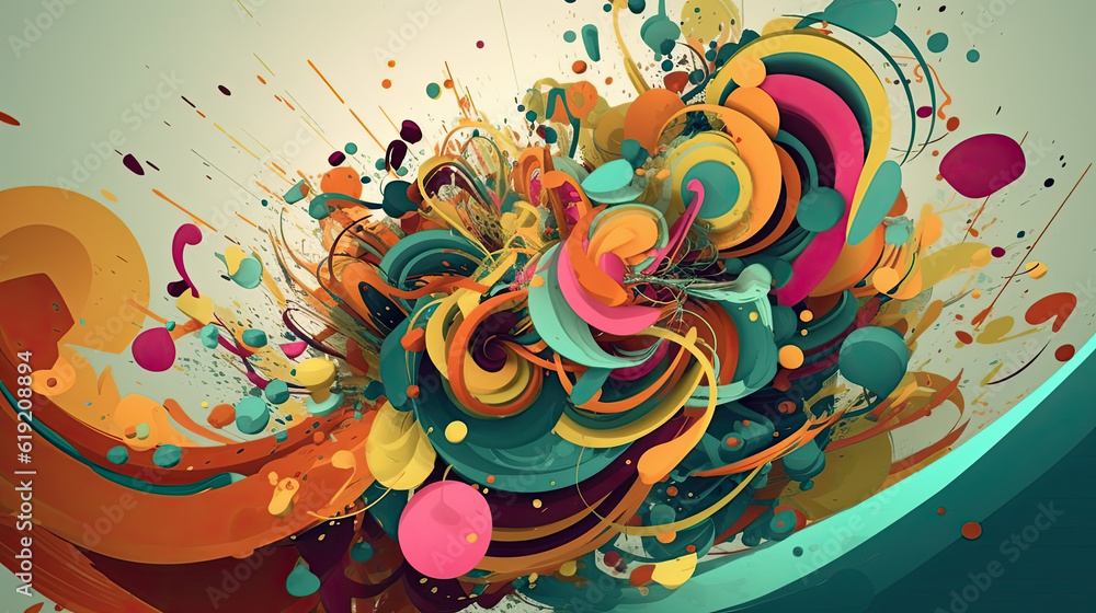 abstract background with circles - art abstract background with circles - art