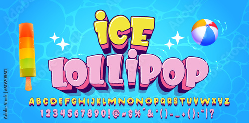 Summer time vector background. It's summer time text with beach ball, pineapple and donut floater in pool background. Vector illustration summer season greeting.