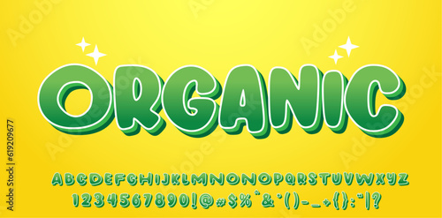 Organic text style editable text effect