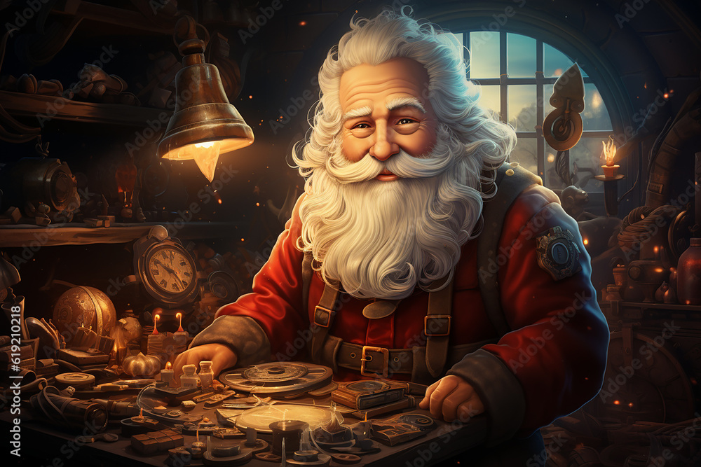 Santa Christmas Background Ai generative Santa Christmas Background Ai generative