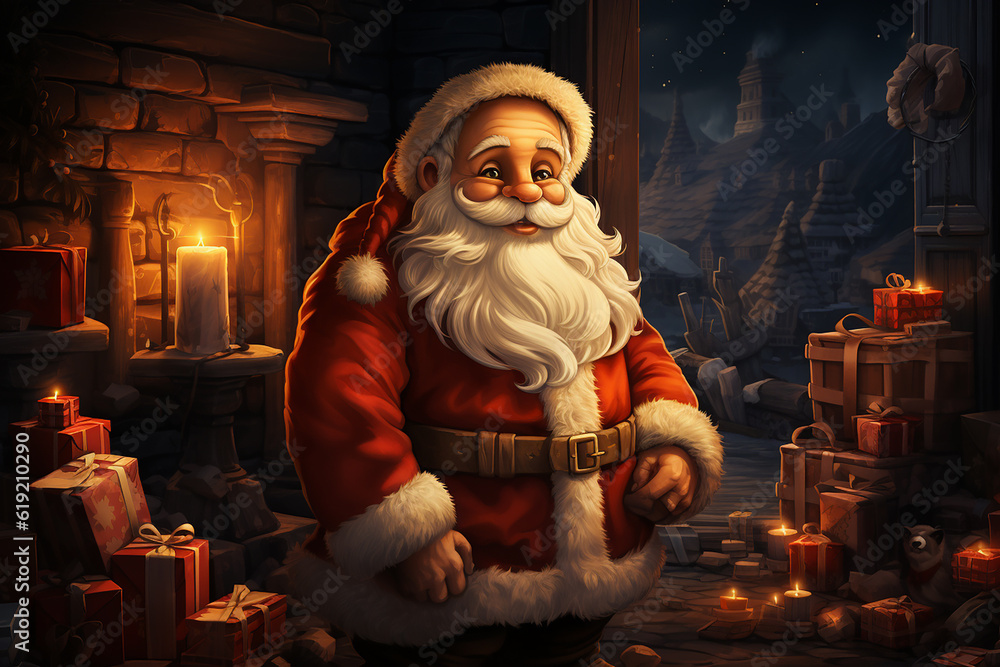 Santa Christmas Background Ai generative