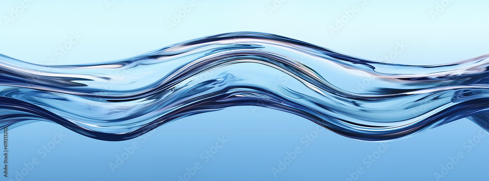 Ultra-wide image, Cyan blue water wave, abstract blue ocean waves Ultra-wide image, Cyan blue water wave, abstract blue ocean waves