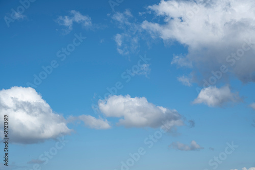 Beautiful blue sky with white clouds