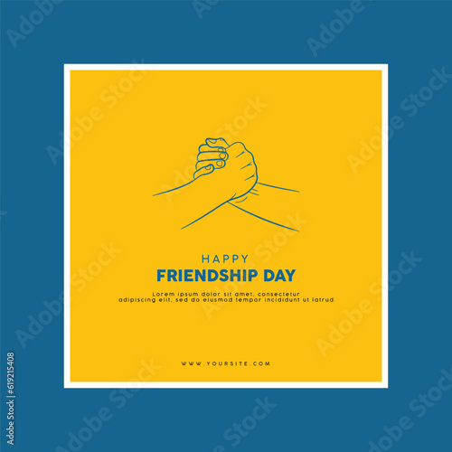 Happy friendship day post design 