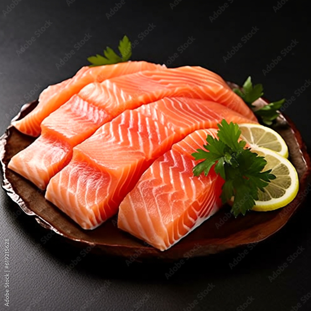 fresh salmon fillet