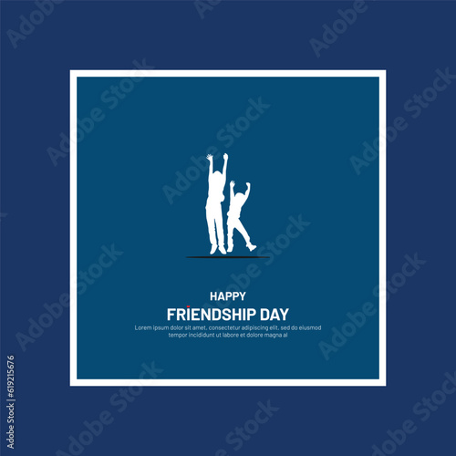 Happy friendship day post design 