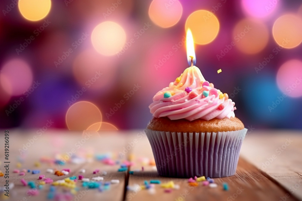 birthday cupcake with candle birthday cupcake with candle