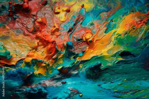 Abstract splash of colors. Generative AI
