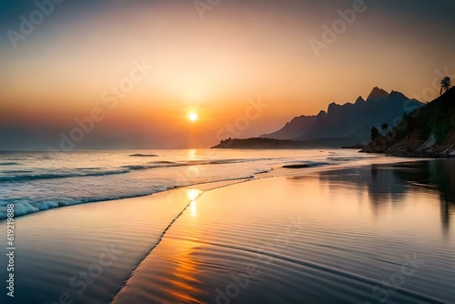 sunset over the sea © Nature creative