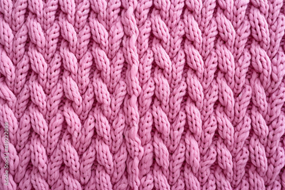 Pink knitted texture resembling a cozy sweater.