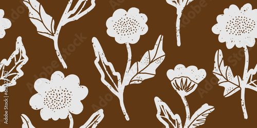 Photos Abstract floral vector seamless pattern