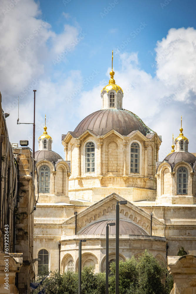 Fototapeta premium The Orthodox Cathedral of the Holy Trinity, jerusalem, israel, faith, christian, 