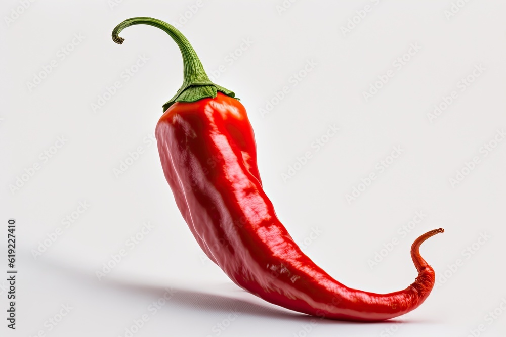 red hot pepper isolated on a white background. Generative AI red hot pepper isolated on a white background. Generative AI