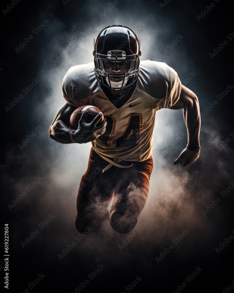 Dynamic Illustration of a Football Player - sports clipart