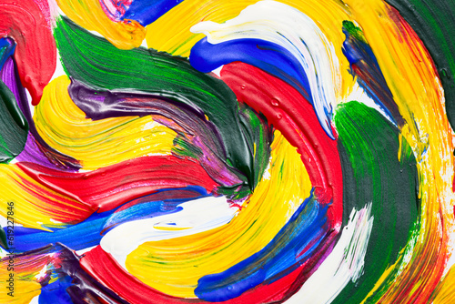 Abstract colorful brush strokes as a background. Abstract painted art background.