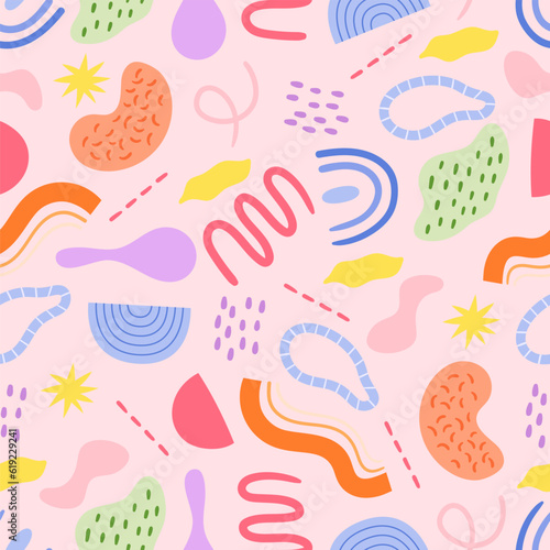 Delightful Seamless Pattern Featuring Colorful Kid Scrabbles  Creating A Playful And Educational Design