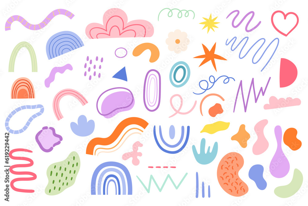 Playful Cute Childish Drawing, Set of Scribbles and Scrawls Captures The Essence Of Innocence And Joy, Illustration Playful Cute Childish Drawing, Set of Scribbles and Scrawls Captures The Essence Of Innocence And Joy, Illustration