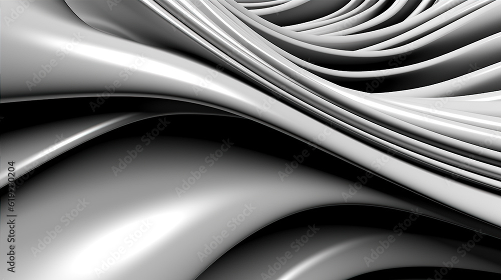 Obraz premium Black and white silver abstract background. Created with Generative AI