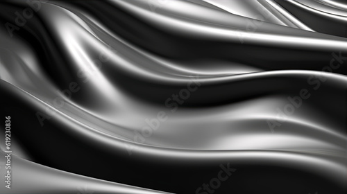 Black and white silver abstract background. Created with Generative AI