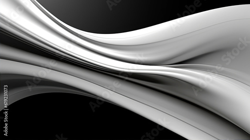 Black and white silver abstract background. Created with Generative AI © Yevhen