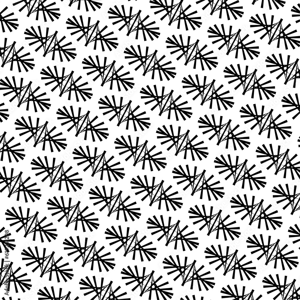 Seamless abstract geometric pattern for fabric, banners, surface design, packaging, background. White and black design. Vector illustration Seamless abstract geometric pattern for fabric, banners, surface design, packaging, background. White and black design. Vector illustration