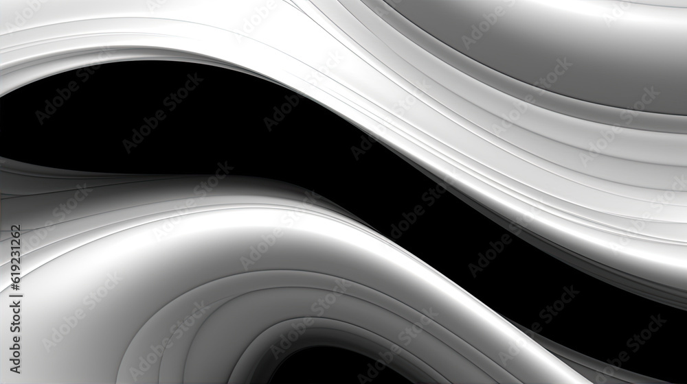 Obraz premium Black and white silver abstract background. Created with Generative AI