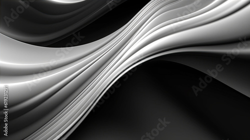 Black and white silver abstract background. Created with Generative AI