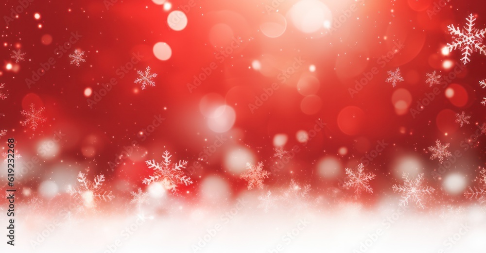 Red Christmas Lights Background. Illustration AI Generative. Red Christmas Lights Background. Illustration AI Generative.