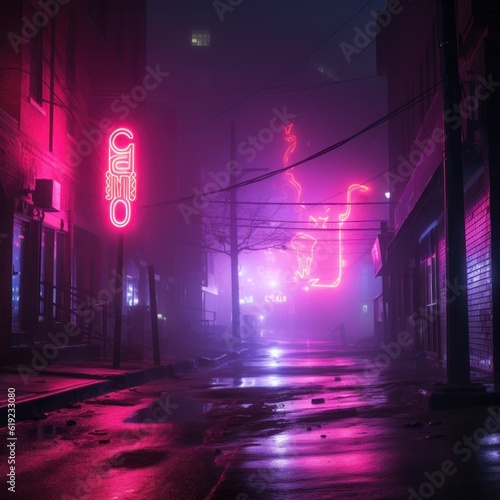  neon foggy background 