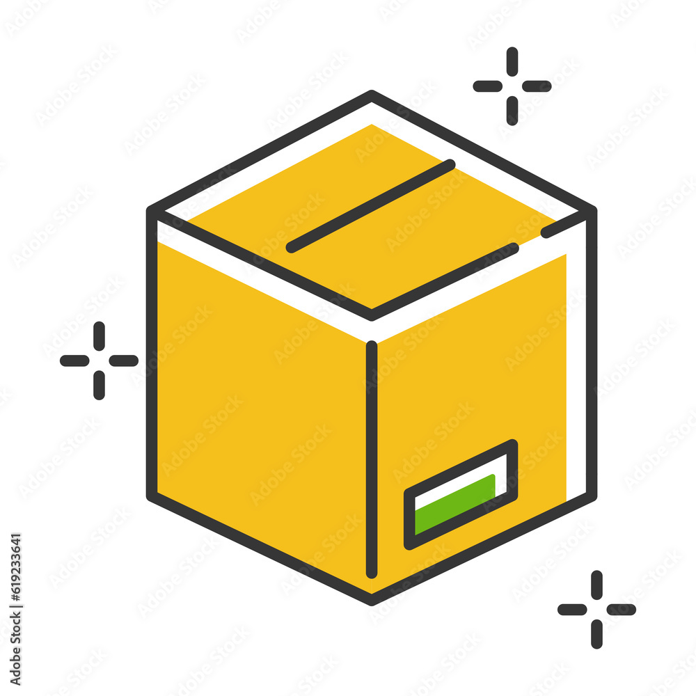 Shop icon. Magic box outline icon. linear style sign for mobile Shop icon. Magic box outline icon. linear style sign for mobile