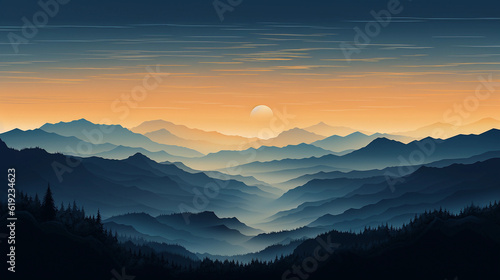 Silhouette of mountains © Milan