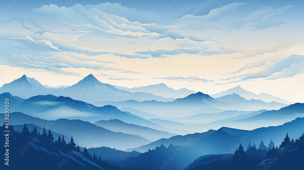 Silhouette of mountains Silhouette of mountains