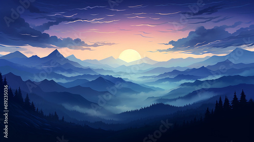 Silhouette of mountains © Milan