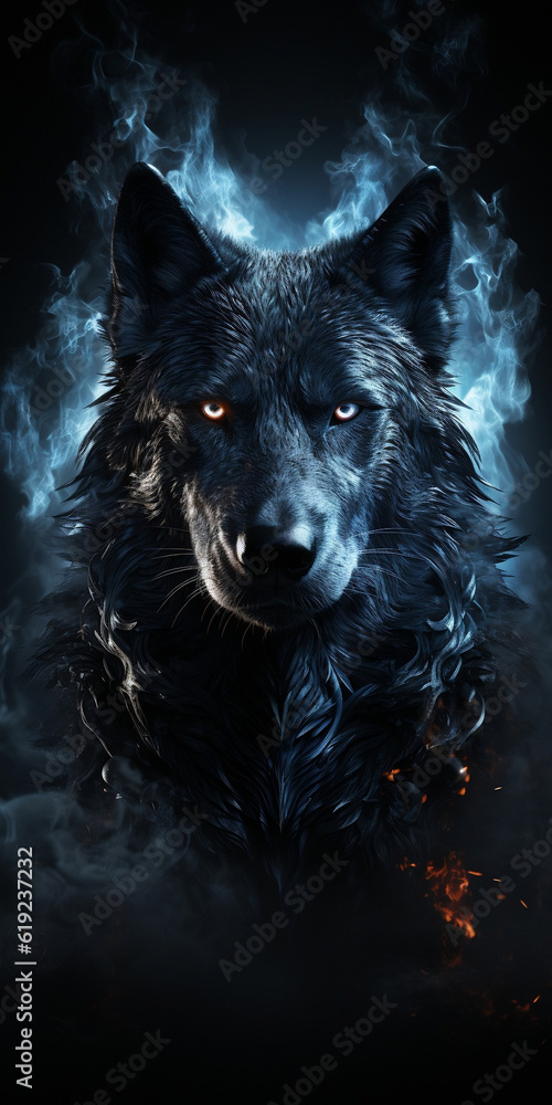 Ethereal Journey Awakening Wolf, Generative AI Ethereal Journey Awakening Wolf, Generative AI