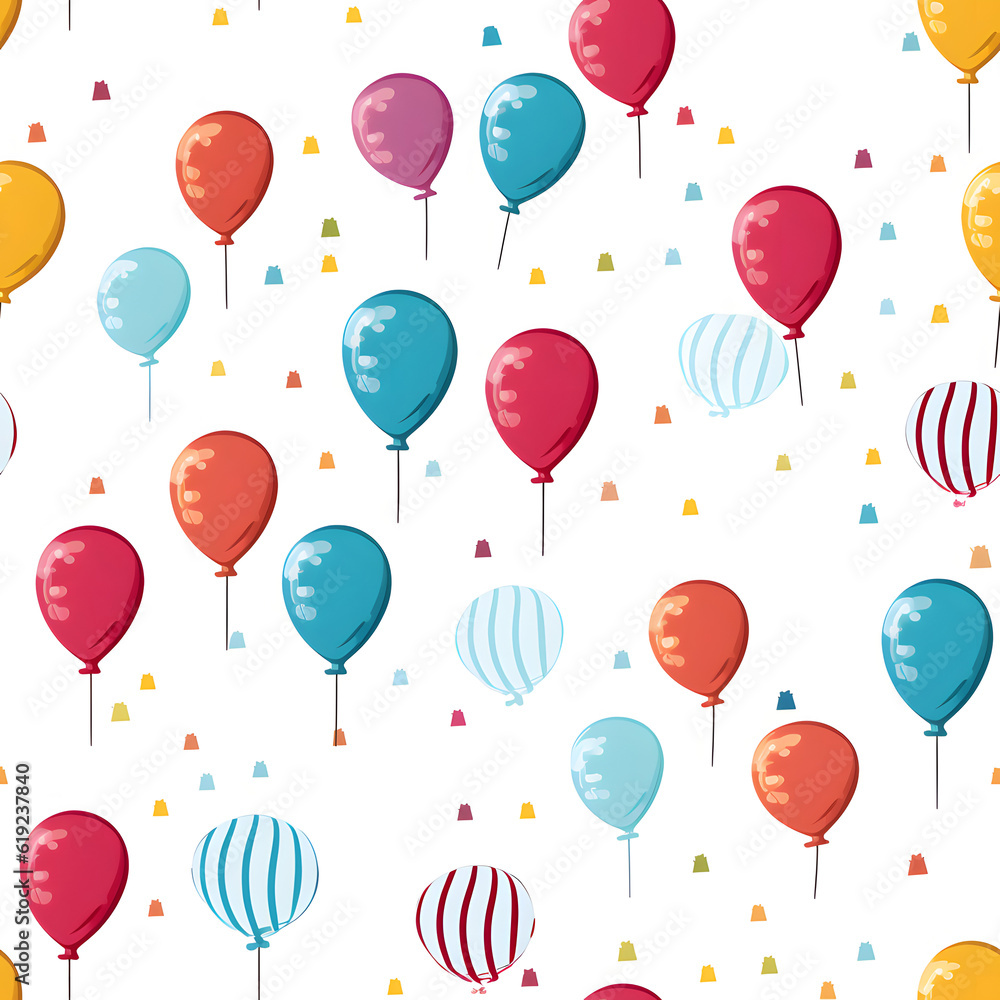 Obraz premium party balloons seamless tile