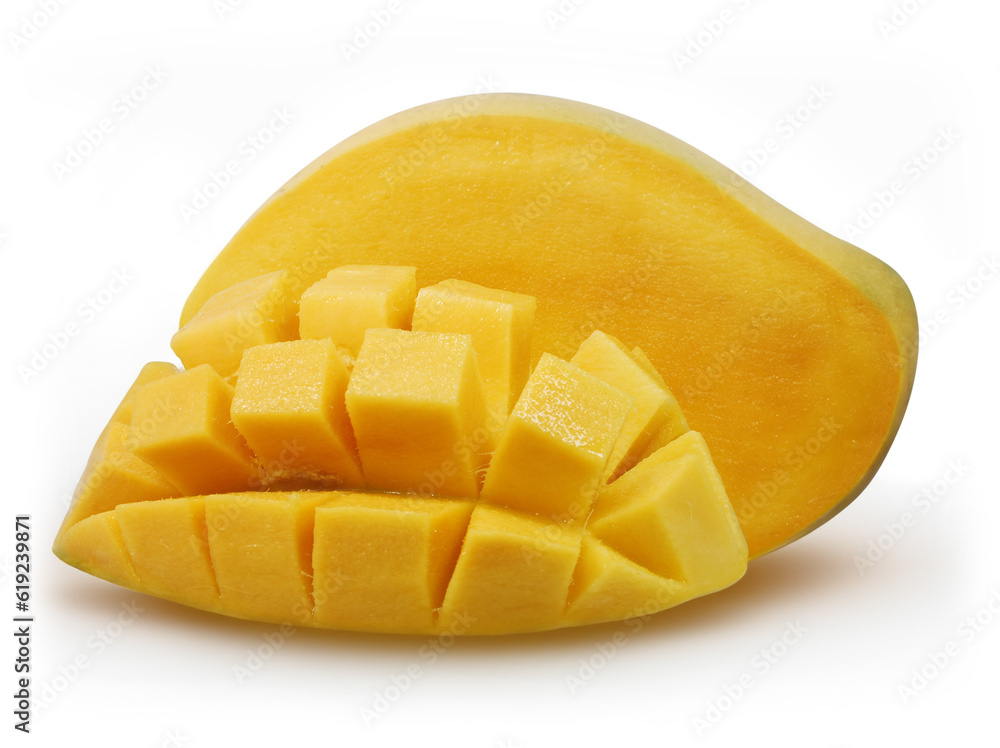 Sweet mango fruit isolated on white background Sweet mango fruit isolated on white background