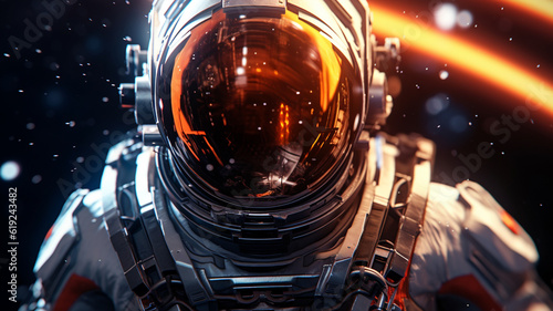 adult woman is astronaut, w...