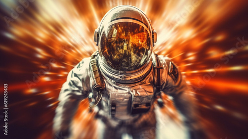 adult man is astronaut, wea...