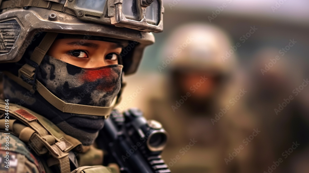 teen kid child boy is soldier, soldier in uniform and machine gun, special forces, fictional teen kid child boy is soldier, soldier in uniform and machine gun, special forces, fictional