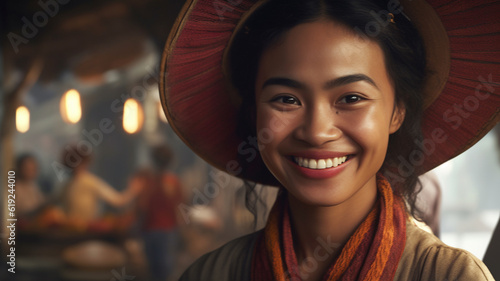 young asian woman, wearing ...