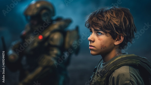 teen kid child boy is soldi...