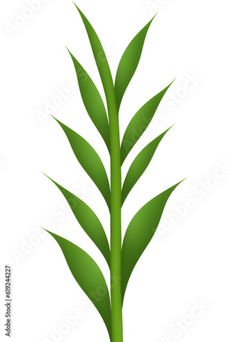 bamboo leaves, generative ai