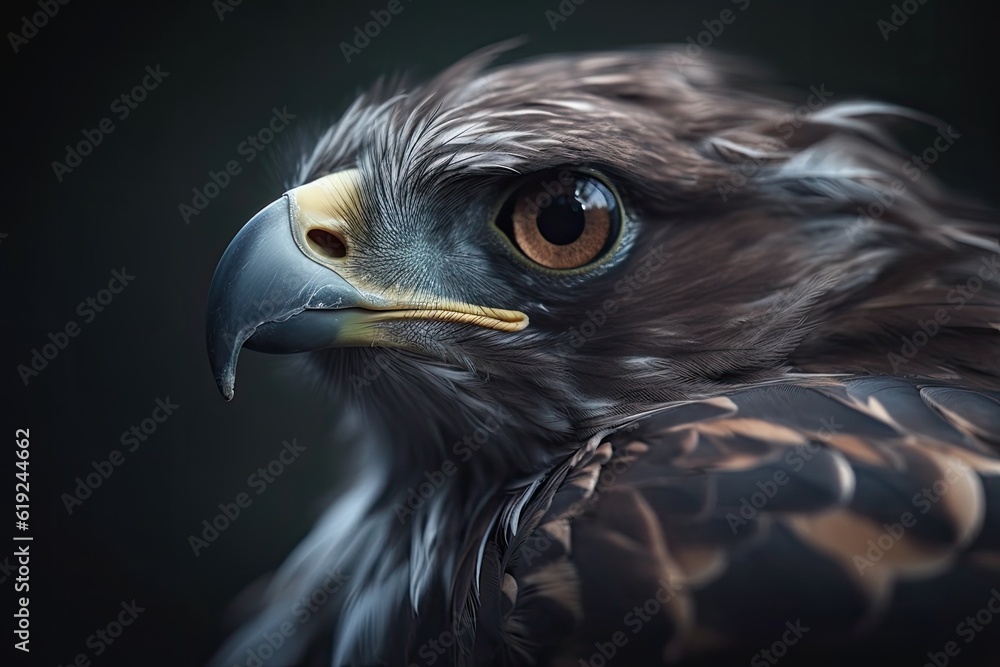 Fototapeta premium close-up portrait of a majestic bird of prey